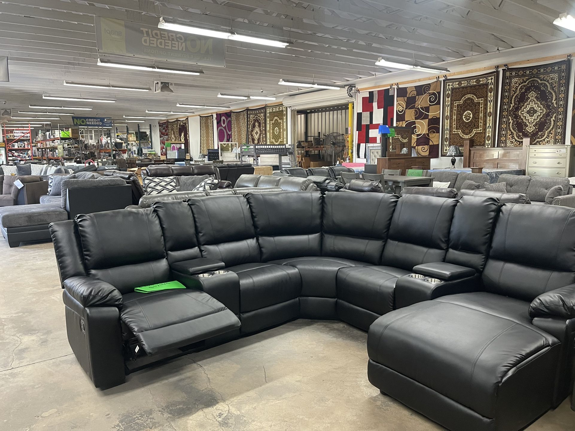 xlarge sectional with cup holders $1299