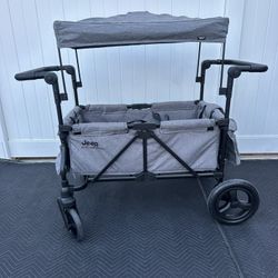 Jeep Grey 2 Seater Stroller Wagon / Jeep Wrangler Wagon