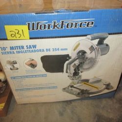 Workforce 10" Miter Saw - Like New. With Box.