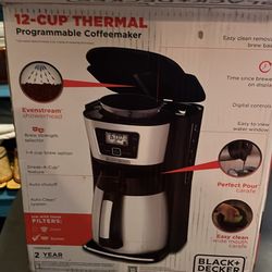 Black & Decker 12 cup thermal, programmable coffee maker