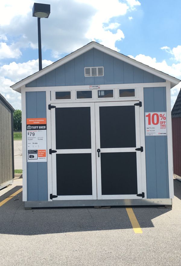 12 x 20 steel framed lofted barn shed w/composite porch