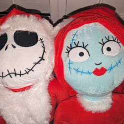 4 Ft Nightmare Before Christmas Jack Skellington & Sally NEW