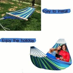 Mapskey Hammocks Portable Camping 700lb Comfortable Fabric with Two Anti Roll Balance Beam and Sturdy Tree Straps