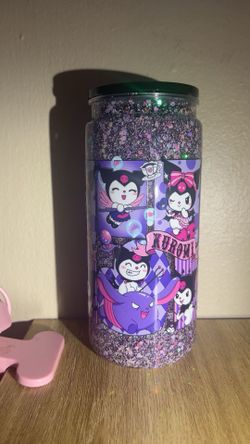 Kuromi 20 oz Snow Globe Acrylic Tumbler!