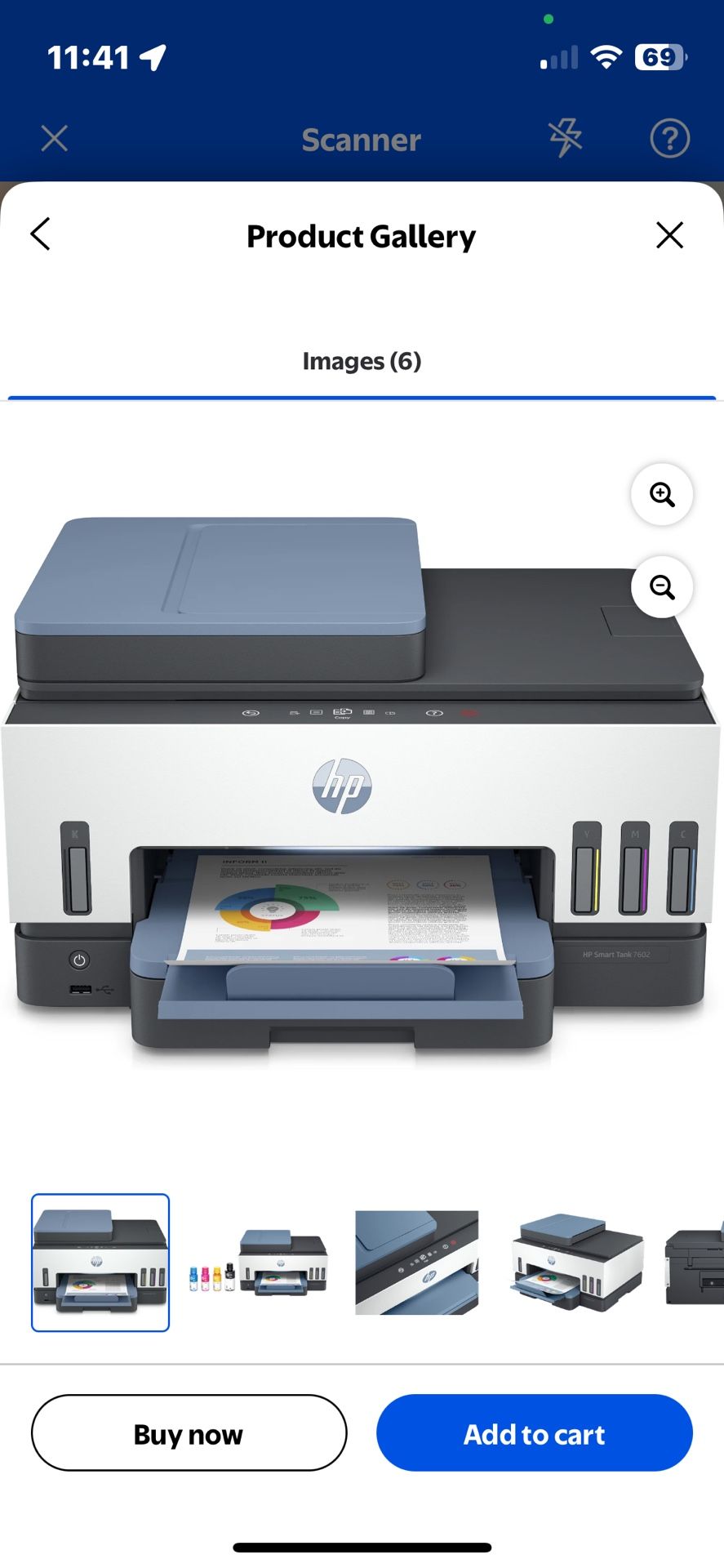 HP Smart Tank 7602e All-in-One InkJet Printer, Color Mobile Print, Copy, Scan,