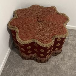 Red Accent Ottoman Couch
