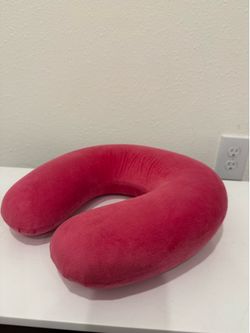 Comfortable travel pink neck pillow