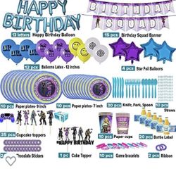 181Pcs Complete Kit Party Decorations in One Box, Kids Party Supplies, Birthday Decorations for Boys Birthday Party Decorations- Favor, Video Game Par