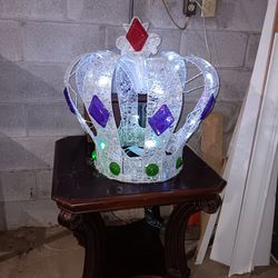 Huge light up Crown, perfect for Mardi Gras prom Etc