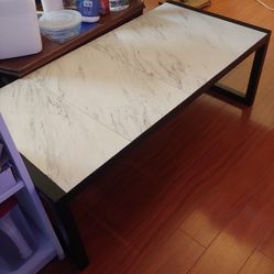 Coffee Table With Faux Marble Top
