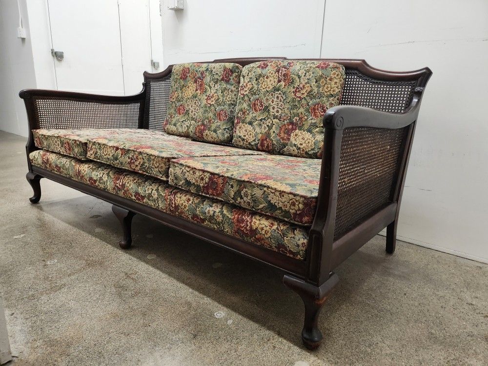 Antique Settee Caned Sofa