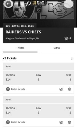 Raiders tickets