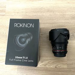 Rokinon 35mm T1.5 High Speed Wide Angle Cine DSX Lens for Canon EF