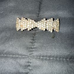 Vintage Rhinestone Bow Hair Clip