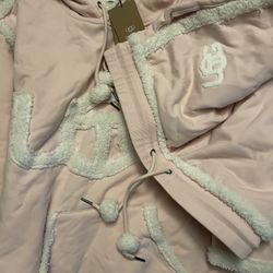Ugg X Telfar Pink Sherpa Hoodie And Pants 