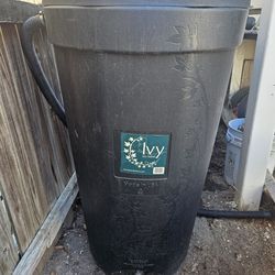 Rain barrels.