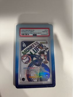 2025 ONE PIECE PROMOS DODGERS X ONE PIECE NIGHT #010 MONKEY D. LUFFY PSA 10