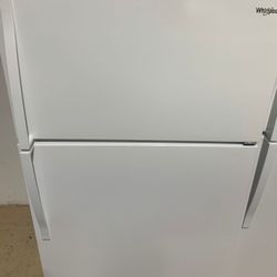 Whirlpool refrigerator top and bottom new scratch and dent 