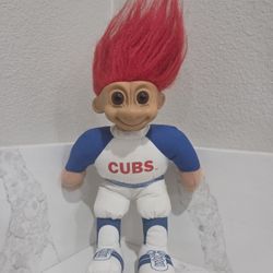 Vintage RUSS Chicago Cubs Troll 10" Plush Doll