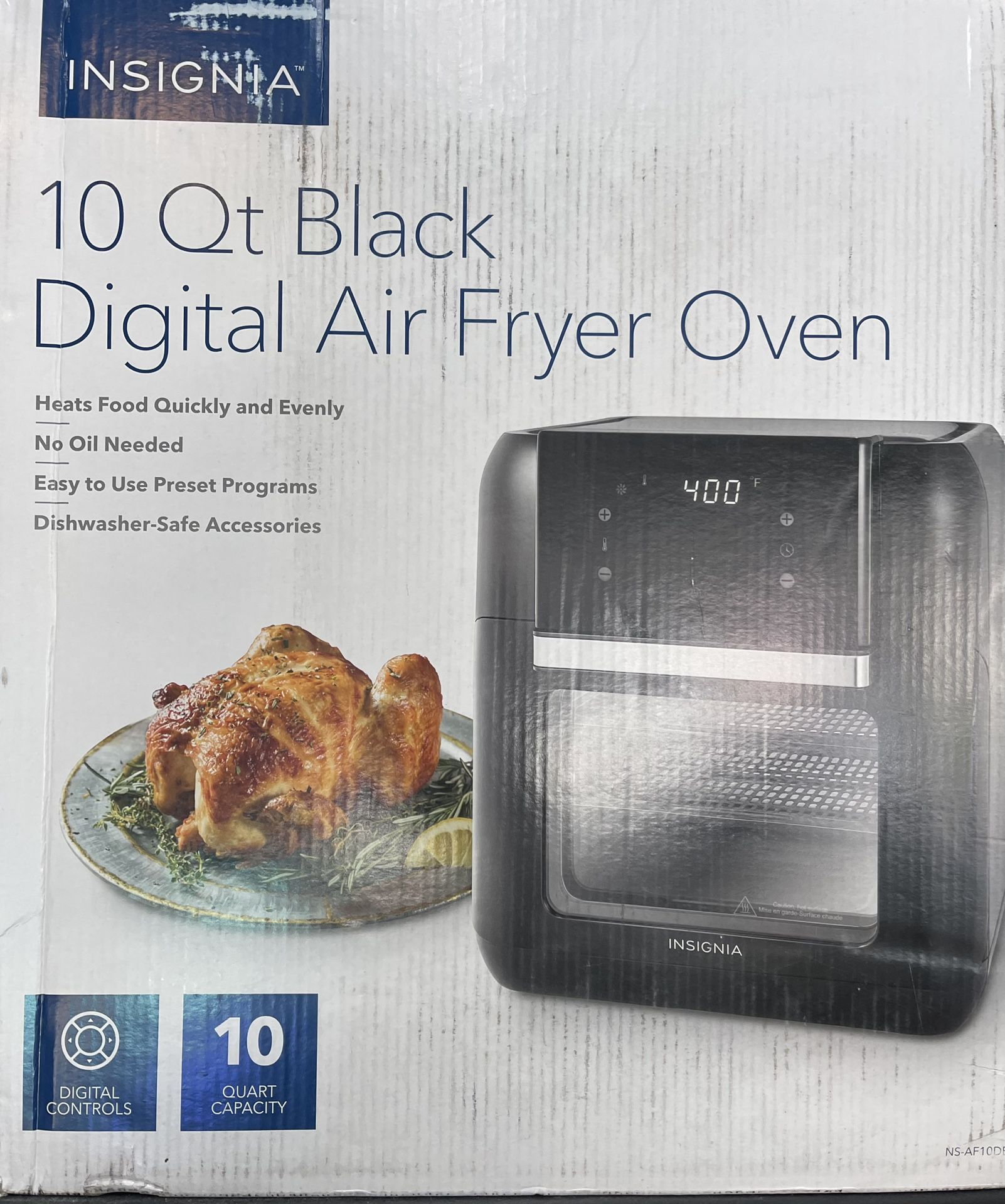 NEW Insignia™ - 10 Qt. Digital Air Fryer Oven - Stainless Steel Model:NS-AF10DSS2 SKU:(contact info removed)