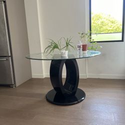 Contemporary Glass Dining Table Or Entry Table 
