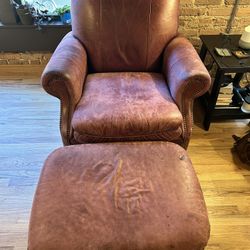 Armchair w/ottoman for sale