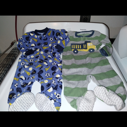 New Carter's brand fleece footed pajamas for infants