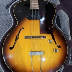 1964 Gibson ES-125T Semi-Hollowbody Electric Guitar Sunburst with 1960s Gretsch Hardshell Case