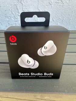 Beats Studio Headphones White w/ Noise Cancellation made for iPhone & Android