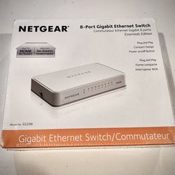 Brand New In Box Netgear 8 Port Ethernet Switch 