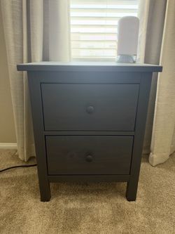 Gray nightstands set of two