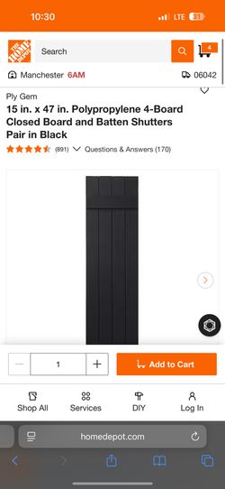 4 Boxes totaling to 8 Closed Board & Batten Shutter 15inch x 47inch