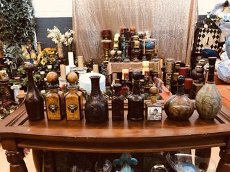 9 Vintage Italian leather bottles “ ONLY BOTTLES “
