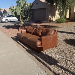 Curb Alert, Leather Sofa 