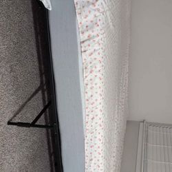 King size bed frame with mattress in good condition