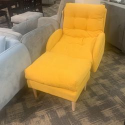 Beautiful Chair With Ottoman