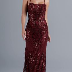 Long Sequin Prom Dress 