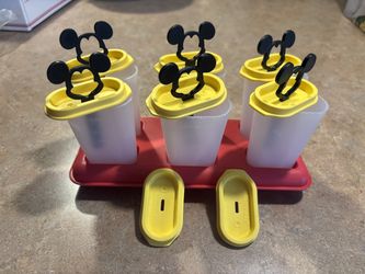 Tupperware Disney Mickey Mouse Popsicle Molds Freezer Set