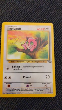 Jigglypuff pokemon card (original series)