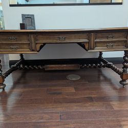 1930s English Revival Executive Desk - Former Famous Classic  Hollywood Star desk 
