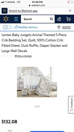 Levtex Baby Jungalo Animal Themed 5 Piece Crib Bedding Set