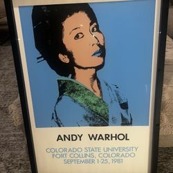ANDY WARHOL "KIMIKO POWERS" RARE 1981 SILKSCREEN PRINT FRAMED POSTER ORIGINAL