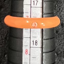 Orange Ring With A Small diamond