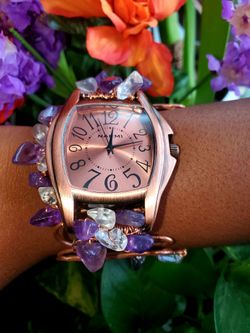 Handmade Copper Wire Crystal Watch