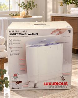 Sharper Image Luxury Towel Warmer XL - New Open Box - Spa Bathroom Gift