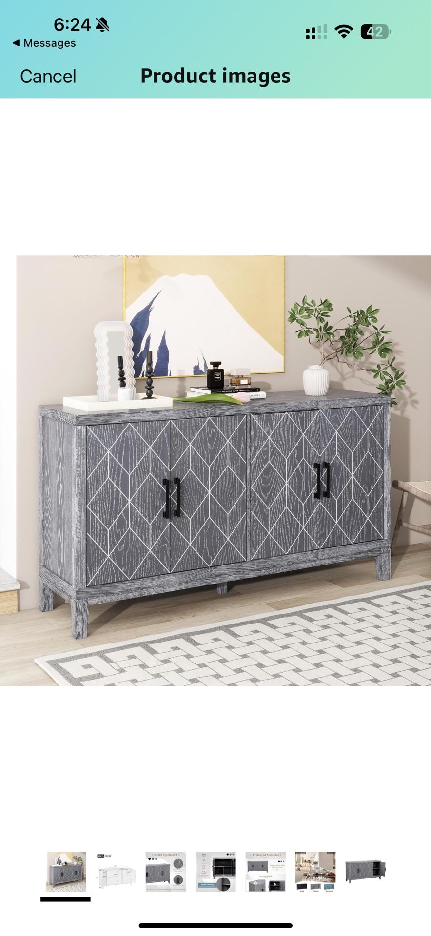 4-Door Retro Sideboard with Adjustable Shelves (new) WF316368AAE