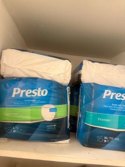 Presto size XL supreme and superior ( 5 EACH)