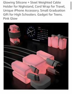 CordBrick Pink Glow Cable Holder – Smartphone, iPhone, Samsung – NEW