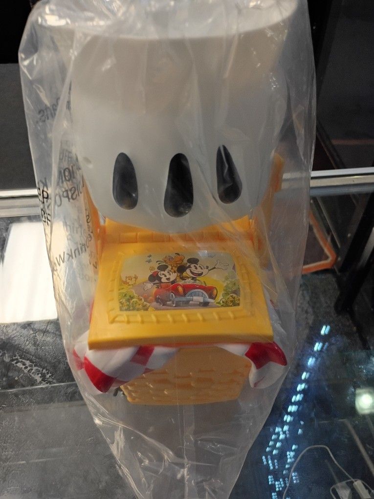 Disney Parks Mickey Minnie Perfect Picnic Basket Popcorn Bucket Runaway Railway