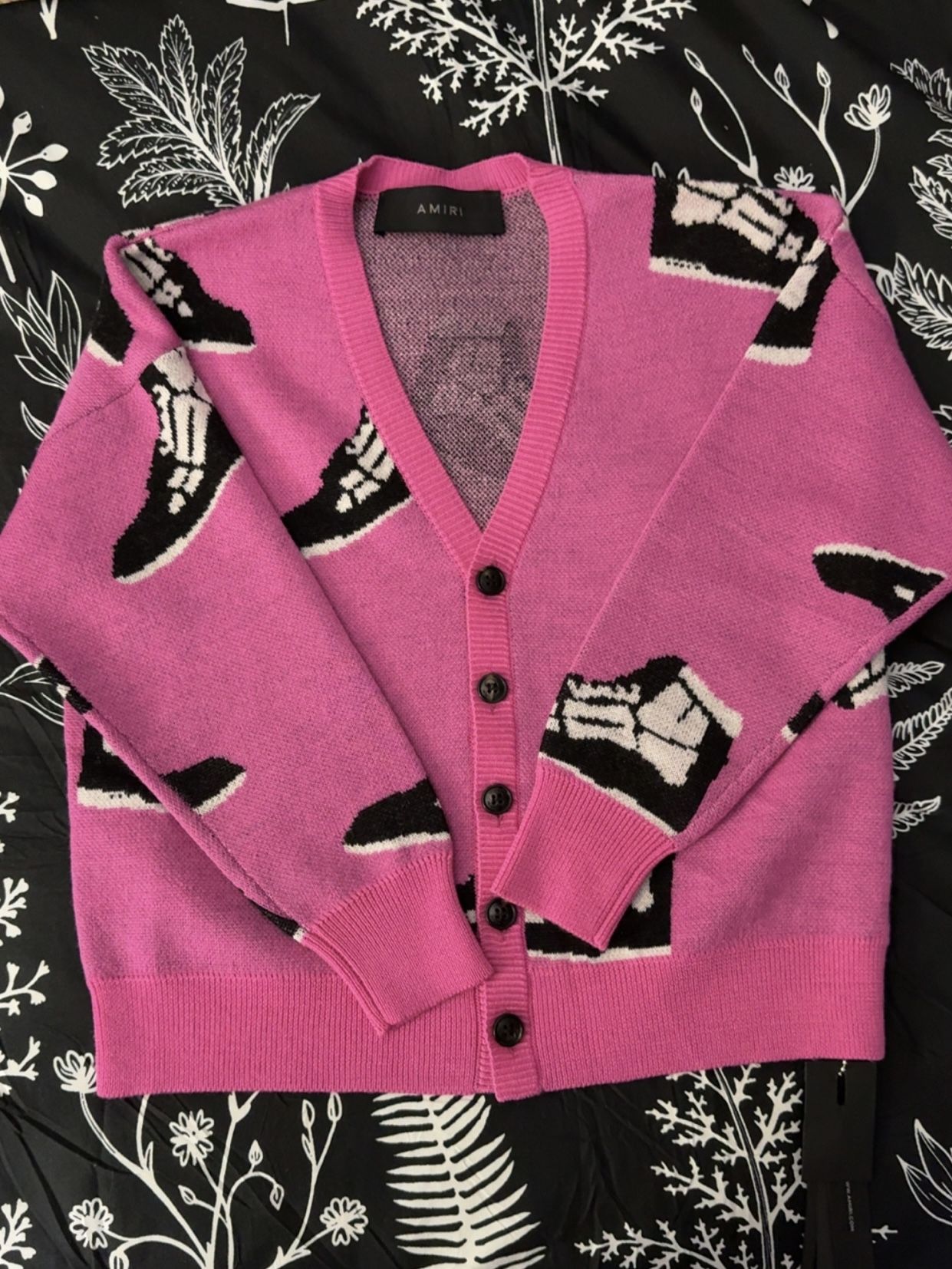 amiri skel top cardigan